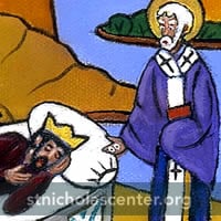 Detail: St. Nicholas with Stefan's eyes Detail: St. Nicholas with Stefan's eyes