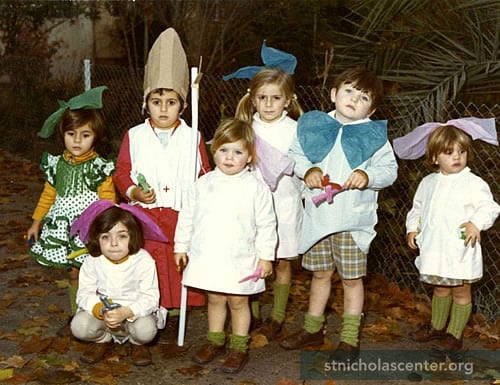 Costumed St Nicholas with other characters Costumed St Nicholas with other characters