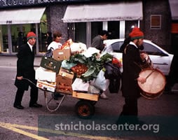 Students with cart Students with cart
