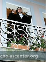 Town crier on balcony Town crier on balcony