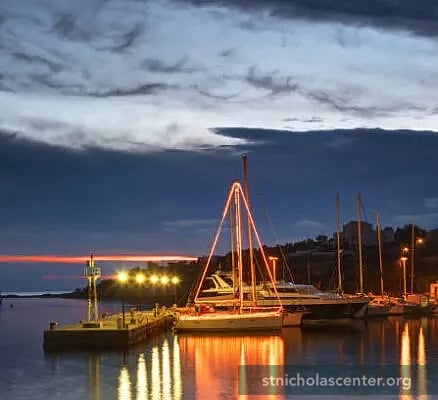 Lighted Christmas boat Lighted Christmas boat