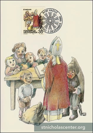 St Nikolaus maxi card Liechtenstein St Nikolaus maxi card