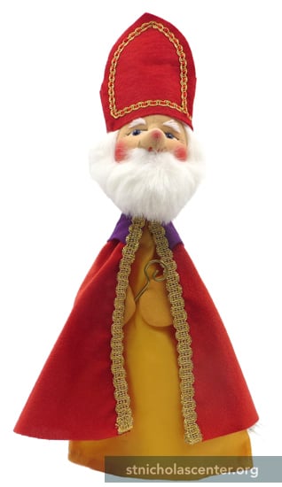 Red and gold hand puppet Red and gold hand puppet