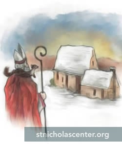 St. Nicholas and pine marten St. Nicholas and pine marten