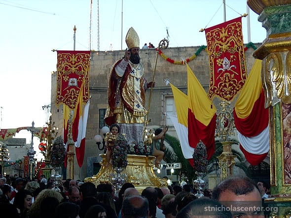 Statue in procession Statue in procession