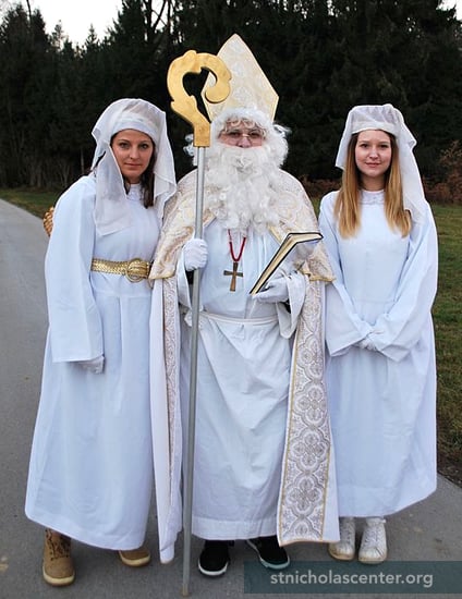 Miklavz with angels Miklavz with angels