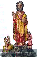 Figure with children in tub and with chalice Figure with children in tub and with chalice